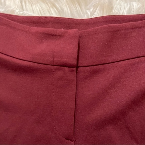 Fuzzi Slim Leg Dress Pants Burgundy Ankle Length - Picture 5 of 9